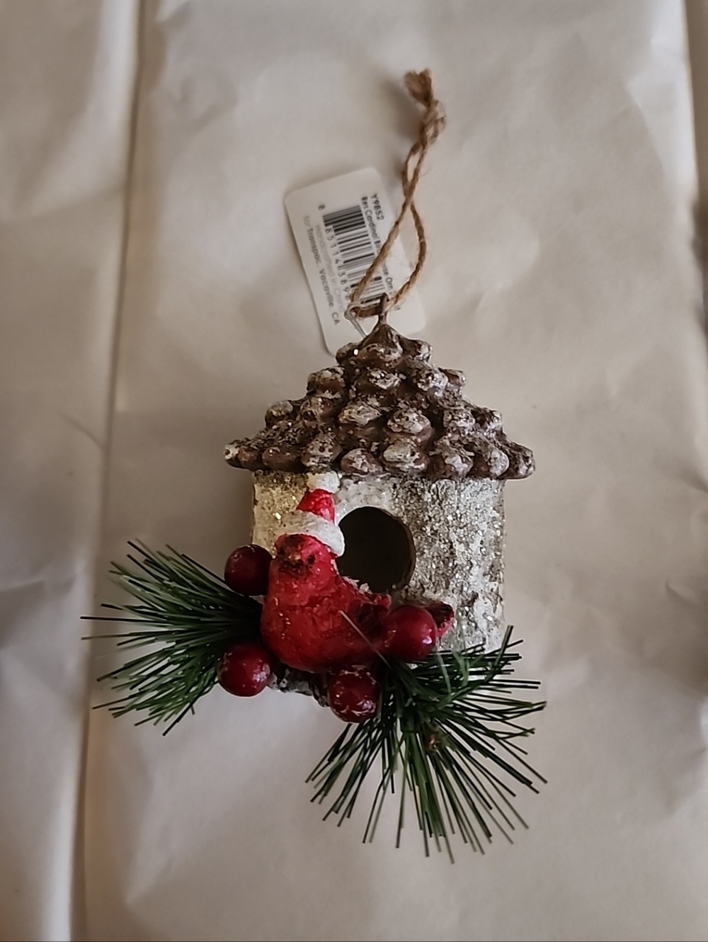 New 3 Bird/birdhouse Christmas Holiday Ornaments, Nice, Crafts, Gift